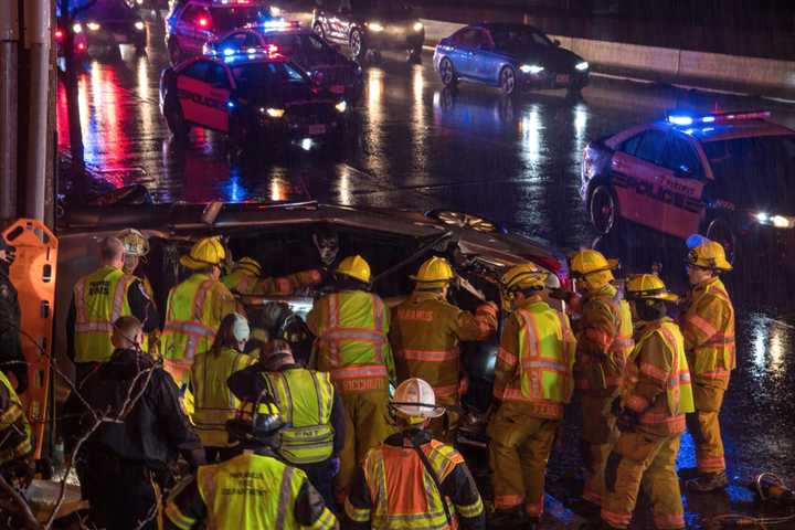 Driver Survives Horrific Crash On Rainy Route 4 In Paramus