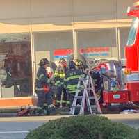 <p>Outside the Firestone shop on River Street in Hackensack.</p>