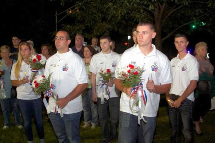 Paramus Freedom Walk members from left (2009): Victoria Petruzella, Joe Rizzolo, Matt Kaplan, Richard LaBarbiera Jr. and Vincent LaBarbiera.