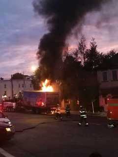 Sleepy Hollow Fire Department Battles Box Truck Blaze