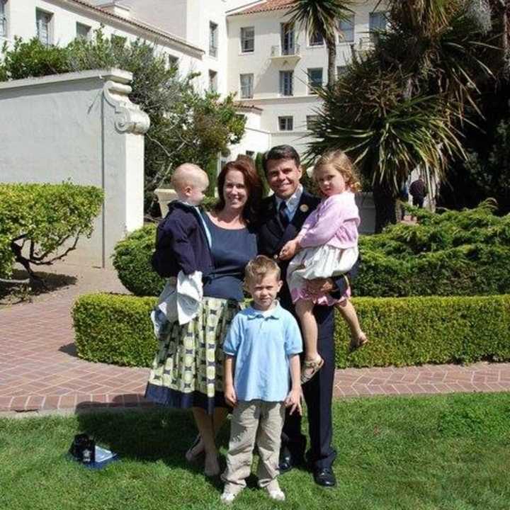 FDNY Battalion Chief Michael Fahy, a native of North Rockland and resident of Yonkers, pictured with his wife and children, was killed when a building exploded .