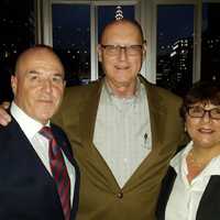 <p>Calissi with his wife, FDU Associate Dean Deborah Fredericks, and Bernard Kerik.</p>