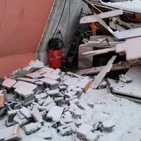 <p>Hampton Lanes roof collapse</p>