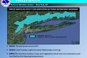 Freeze Warning In Effect For Armonk; Snow Could Be Coming Next