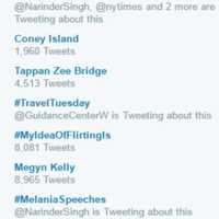 <p>The Tappan Zee Bridge crane collapse is trending on twitter.</p>