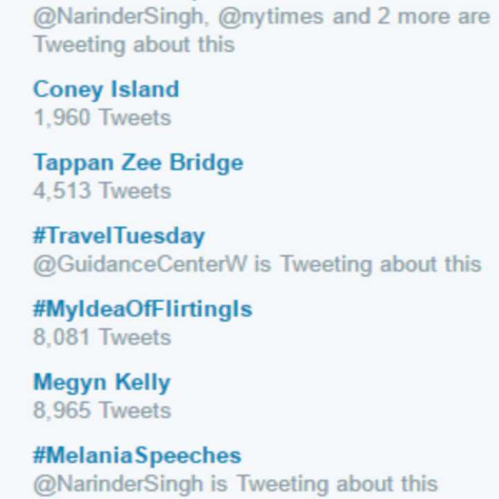 The Tappan Zee Bridge crane collapse is trending on twitter.