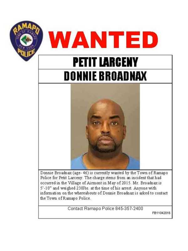 Ramapo Police Seek Public's Help In Search For Larceny Suspect