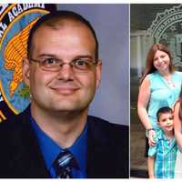 <p>East Rutherford Deputy Police Chief Phillip Taormina, with Renee, Emily and Michael.</p>