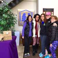 <p>Jersey Women Strong at Center for Hope and Safety Tuesday.</p>