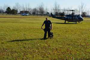 Norwalk K9 Units Train With Helicopter At Sherwood Island