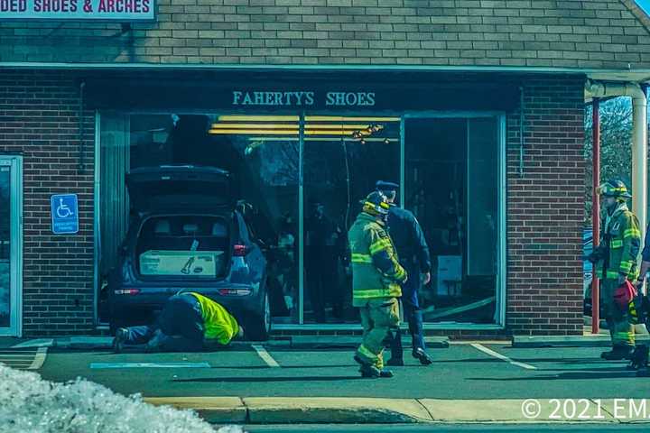 Bucks Driver Crashes Into Upper Southampton Shoe Store