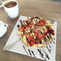 <p>Nutella, strawberry banana waffle from Made In Italy by Giordano in Totowa.</p>