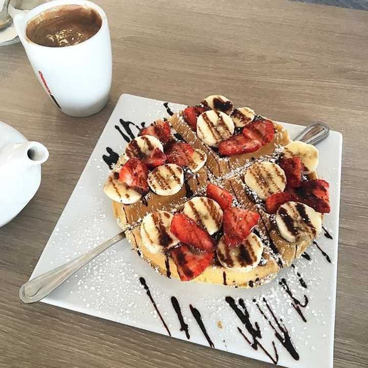 Nutella, strawberry banana waffle from Made In Italy by Giordano in Totowa.