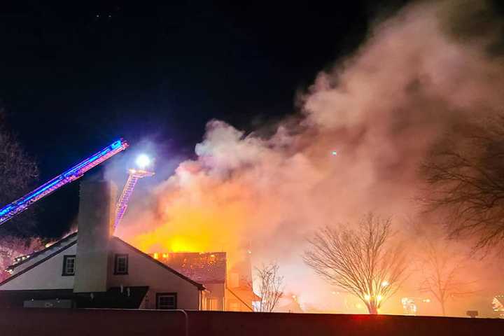 Heavy Fire Destroys Normandy Farms Carriage House