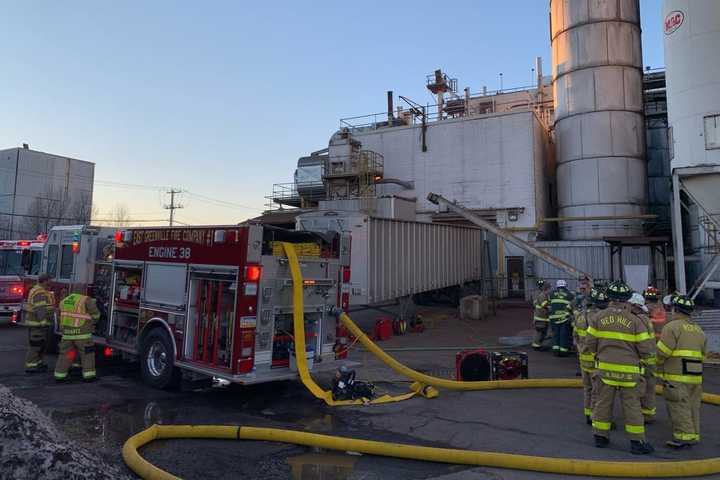 Fire Crews Battle Blaze At Blommer Chocolate Factory