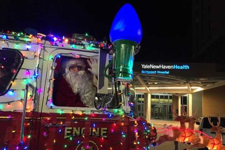 Trumbull, Long Hill Firefighters Bring Christmas Joy To Bridgeport Hospital