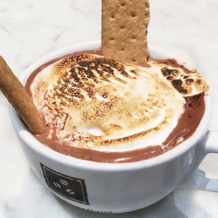 Cafe Angelique in Tenafly is serving S&#x27;mores Hot Chocolate.