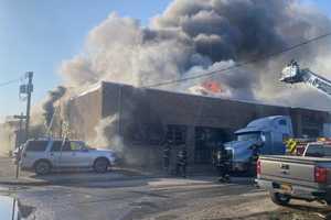 Five-Alarm Fire Destroys Long Island Commercial Building