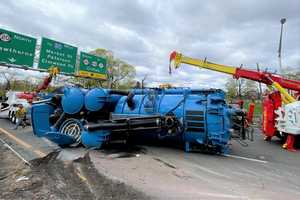 Septic Tank Truck Tips On Route 80 Exit