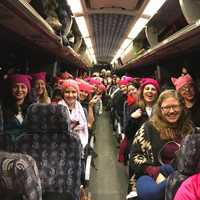 <p>One of the three buses from Glen Rock headed toward the Women&#x27;s March on Washington.</p>