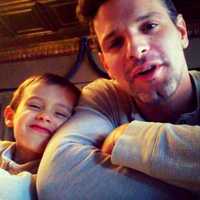 <p>Fort Lee chef Jonathan Tinari with his 5-year-old son, who he says inspires him.</p>