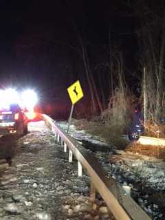 Car Overturns After Driver Loses Control On Saw Mill Parkway