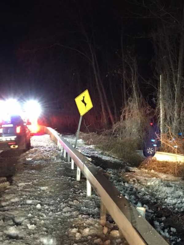 Car Overturns After Driver Loses Control On Saw Mill Parkway