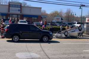 Driver, 65, Injured In State Line Rollover