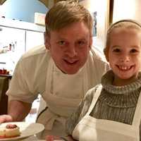 <p>Ridgewood native and chef Gregory Stott and his now-10-year-old daughter.</p>