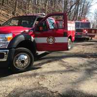 <p>Firefighters from Croton-on-Hudson and Montrose battled a small brush fire on the Oscawana Lake property.</p>