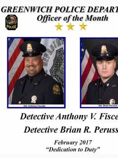 Greenwich Detectives Honored As February's Officers Of The Month