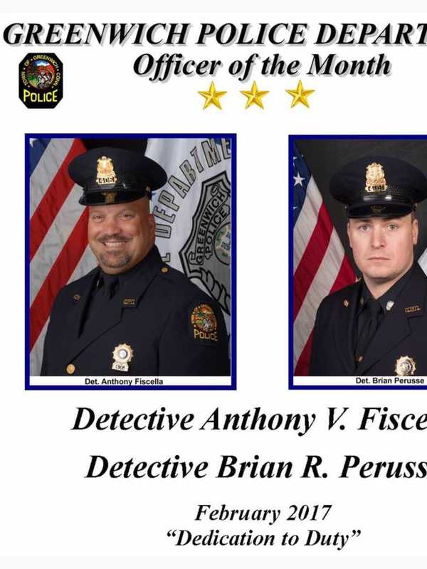 Greenwich Detectives Honored As February's Officers Of The Month