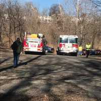 <p>Firefighters from Croton-on-Hudson and Montrose battled a small brush fire on the Oscawana Lake property.</p>