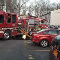 <p>Firefighters at the scene.</p>