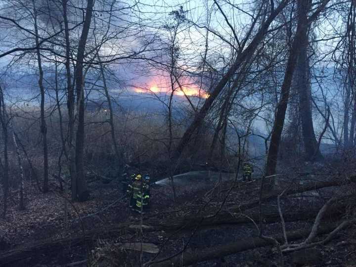 More than 100 firefighters battled seven fires Thursday afternoon and evening across Rockland County.