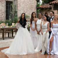 <p>Lauren Hollinger, far left, and Erika Cardenas, far right, at "The Wedding" on the Monday, Jan. 29 episode of "The Bachelor."
  
</p>