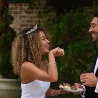 <p>Erika Cardenas and Joey Graziadei at "The Wedding" on the Monday, Jan. 29 episode of "The Bachelor."</p>