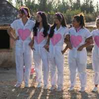 <p>Allison Hollinger, second from left, fights for Joey's heart on the Monday, Jan. 29 episode of "The Bachelor."</p>