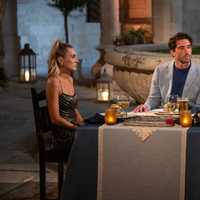 <p>Sydney Gordon and Maria Georgas talk to Joey Graziadei on ABC's "The Bachelor."
  
</p>