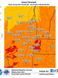 Snowfall Projections Increase For Dutchess As Storm Approaches