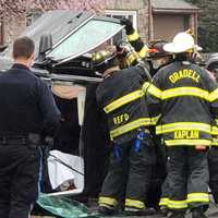 <p>The SUV rolled at Bogert Road and Voorhis Avenue in River Edge.</p>