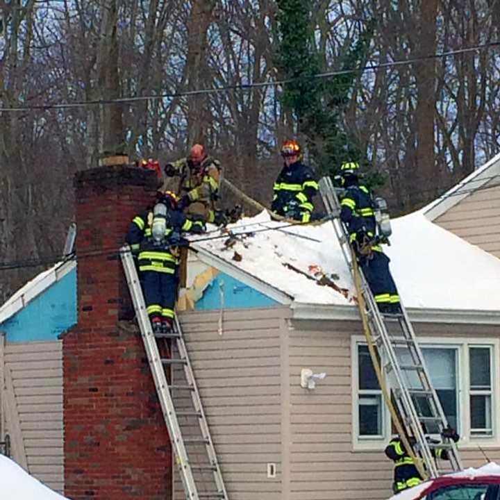 The blaze apparently had been burning in the fireplace all night.