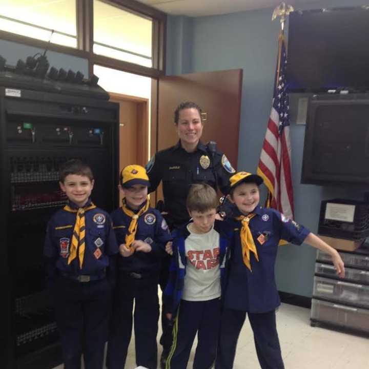 Newtown police recently provided Cub Scout Pack 570 with a tour of its facility.