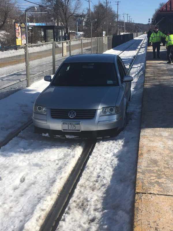 Car Pulled From Train Tracks In Suffern