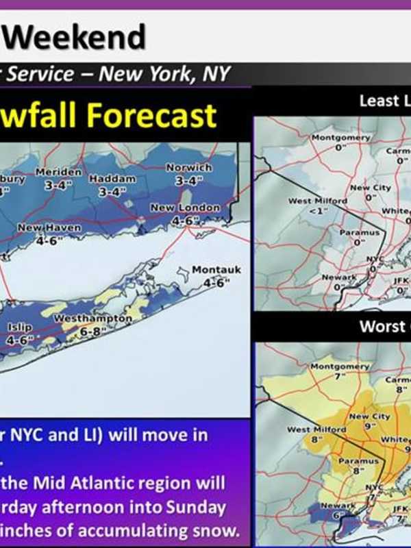 Snowfall Projections Growing For Storm Headed To New Canaan