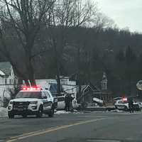 <p>An SUV slammed into a telephone pole in Sloatsburg slowing traffic on Route 17.</p>