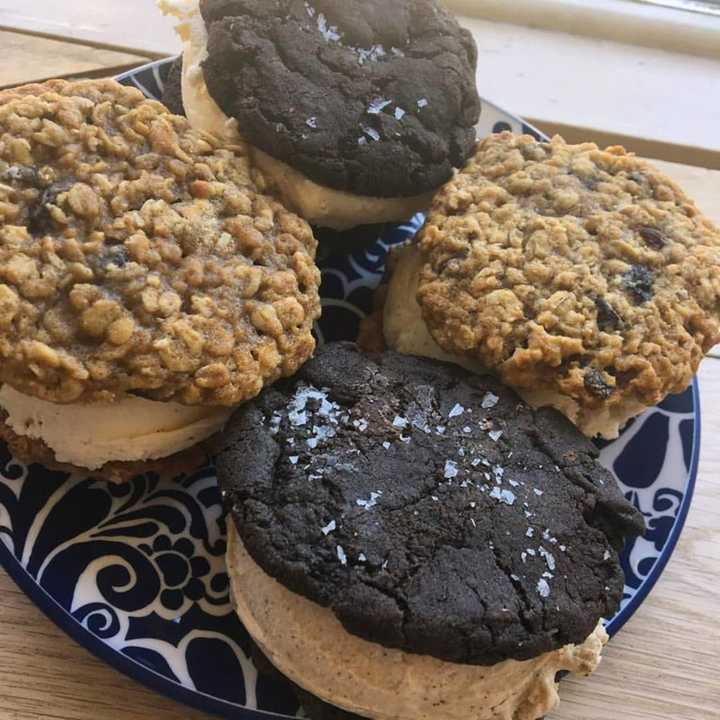 Homemade ice cream sandwiches at Blue Pig in Croton.