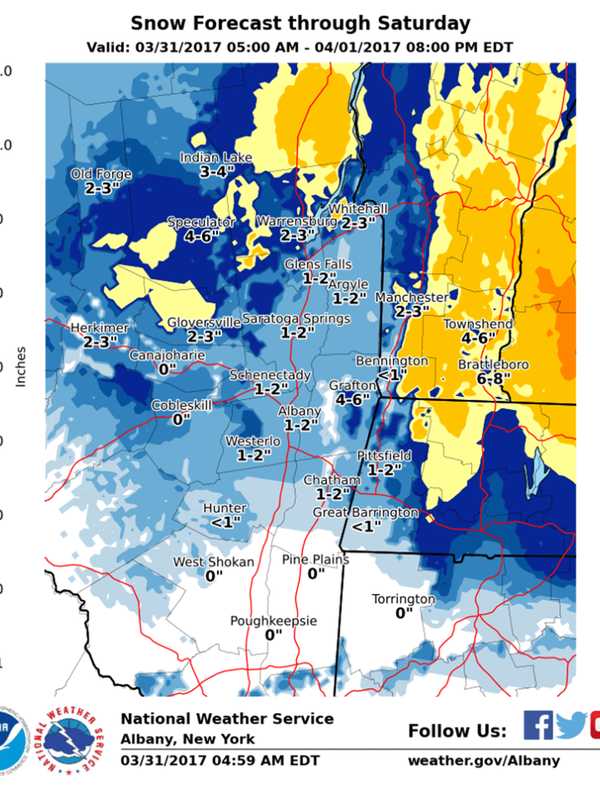 Wintry Mess As Complex Storm Brings Snow, Sleet, Rain To Dutchess