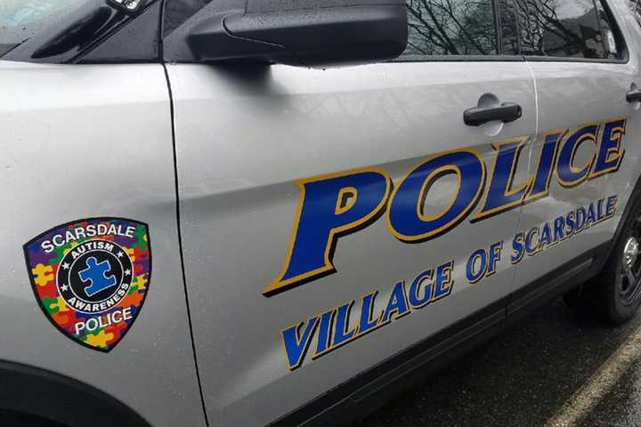 Police Cruiser Damaged In Scarsdale