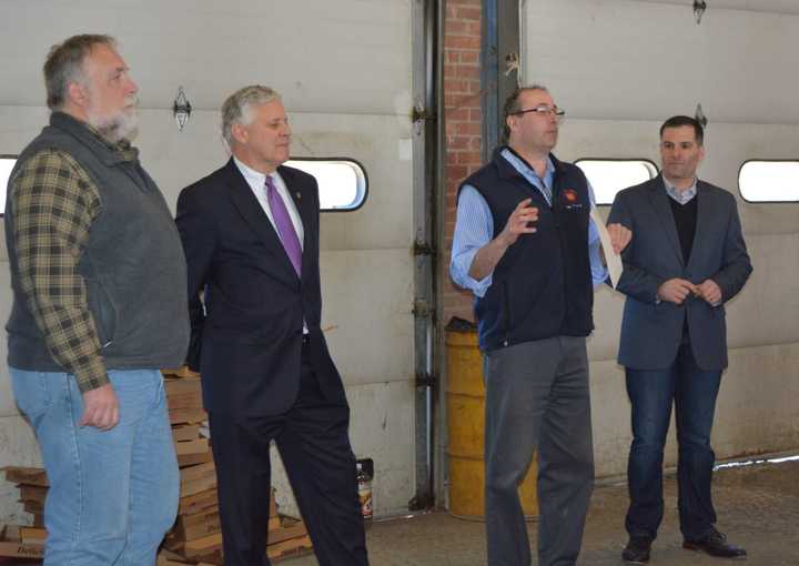 Dutchess County Executive Marc Molinaro (R) thanked highway crews for their efforts during last week&#x27;s snowstorm.